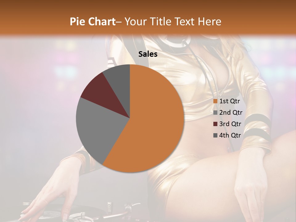 Beautiful Dj Girl PowerPoint Template