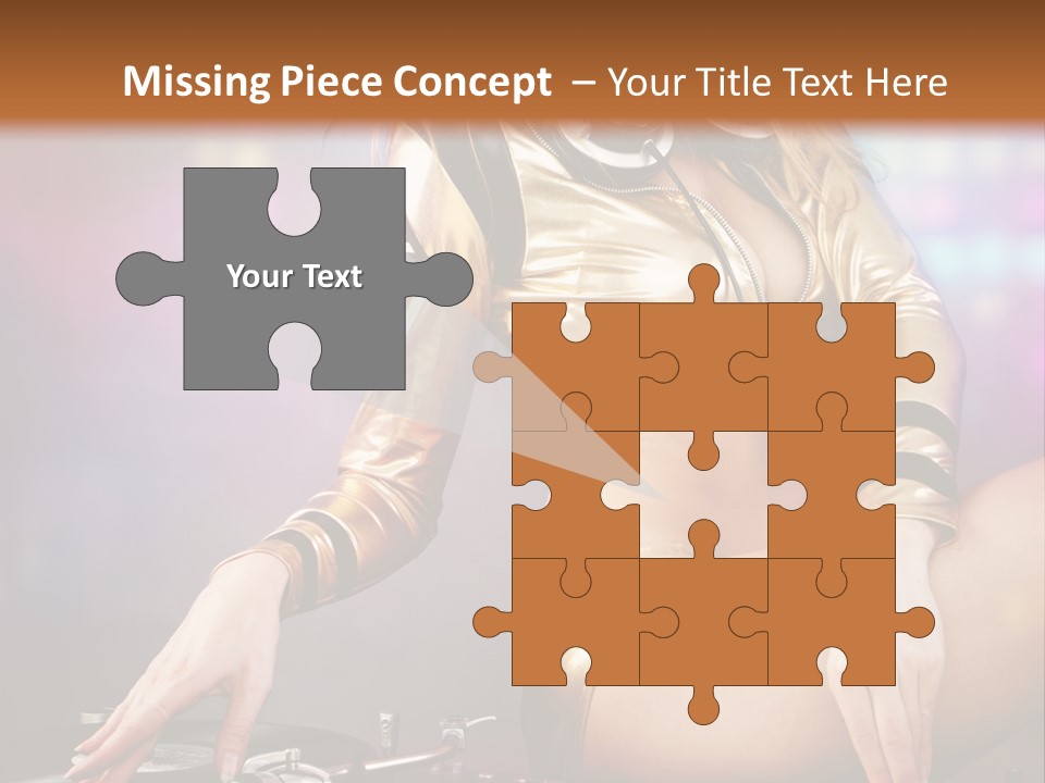 Beautiful Dj Girl PowerPoint Template