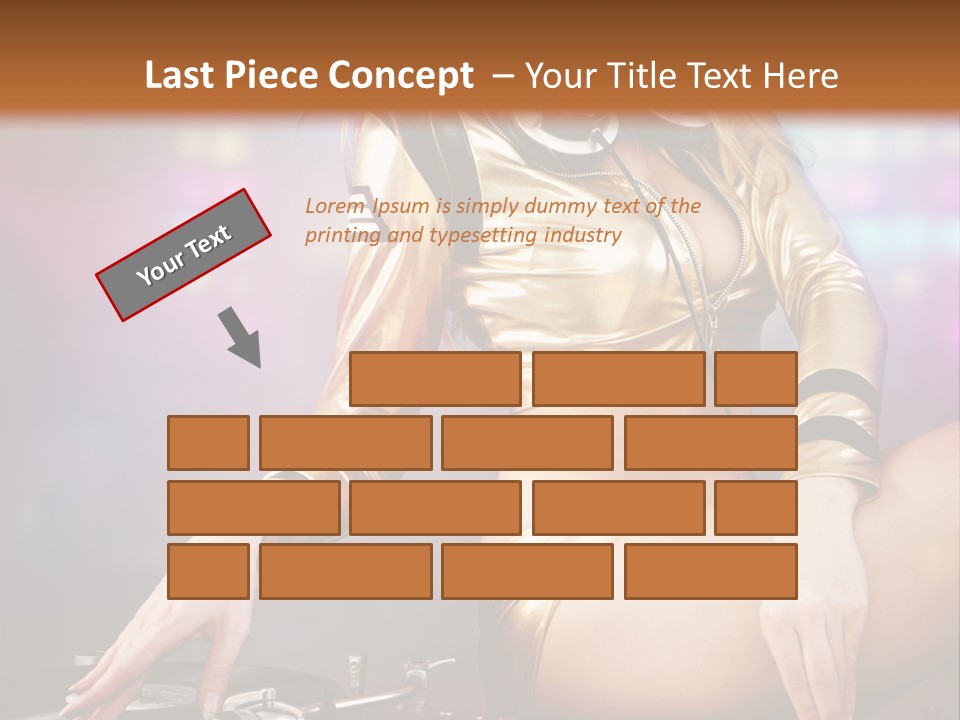 Beautiful Dj Girl PowerPoint Template