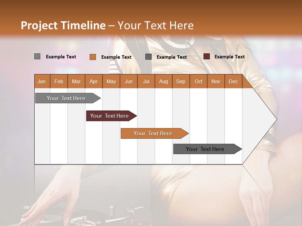 Beautiful Dj Girl PowerPoint Template