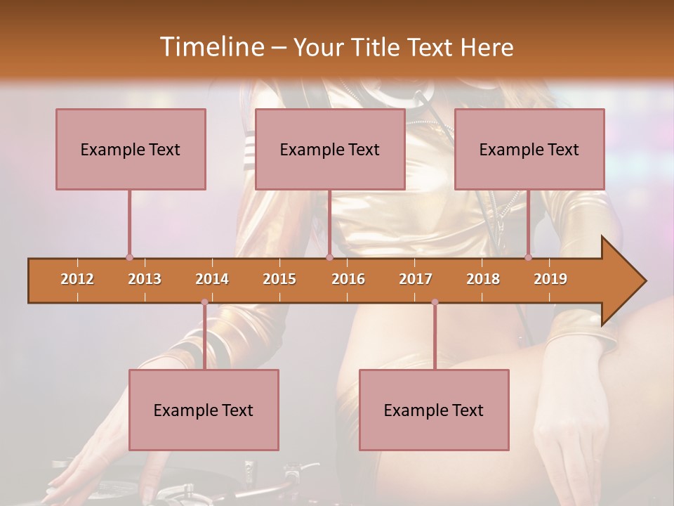 Beautiful Dj Girl PowerPoint Template