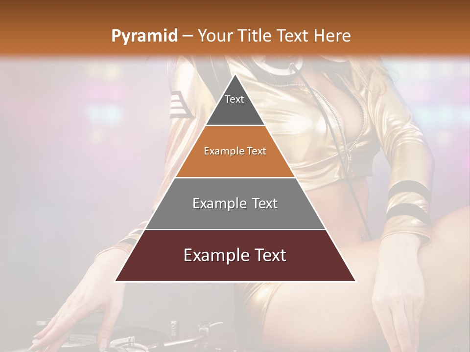 Beautiful Dj Girl PowerPoint Template