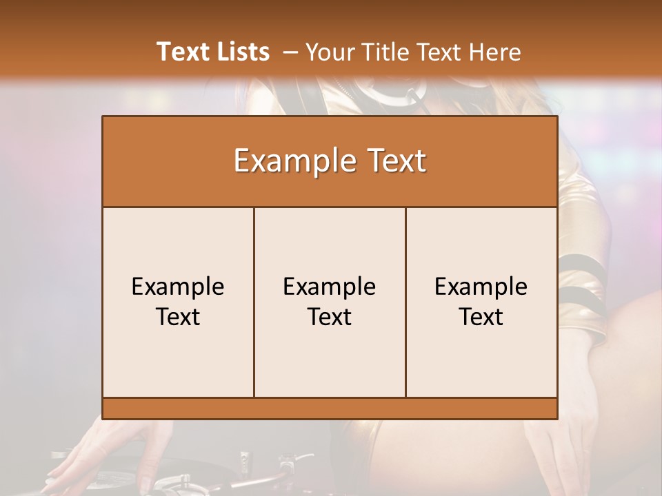 Beautiful Dj Girl PowerPoint Template