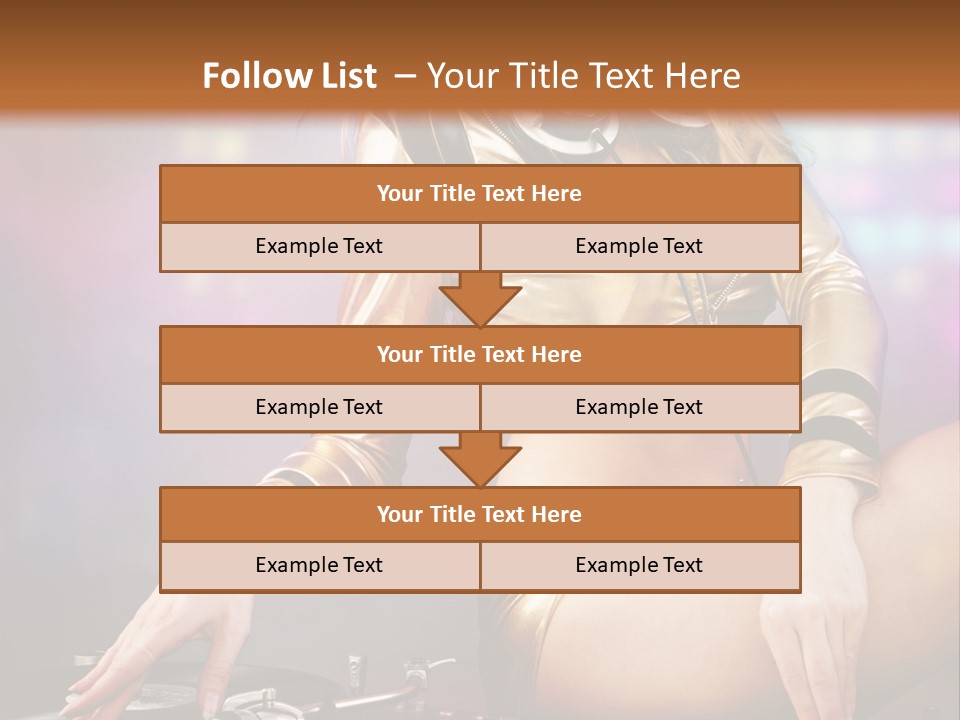 Beautiful Dj Girl PowerPoint Template