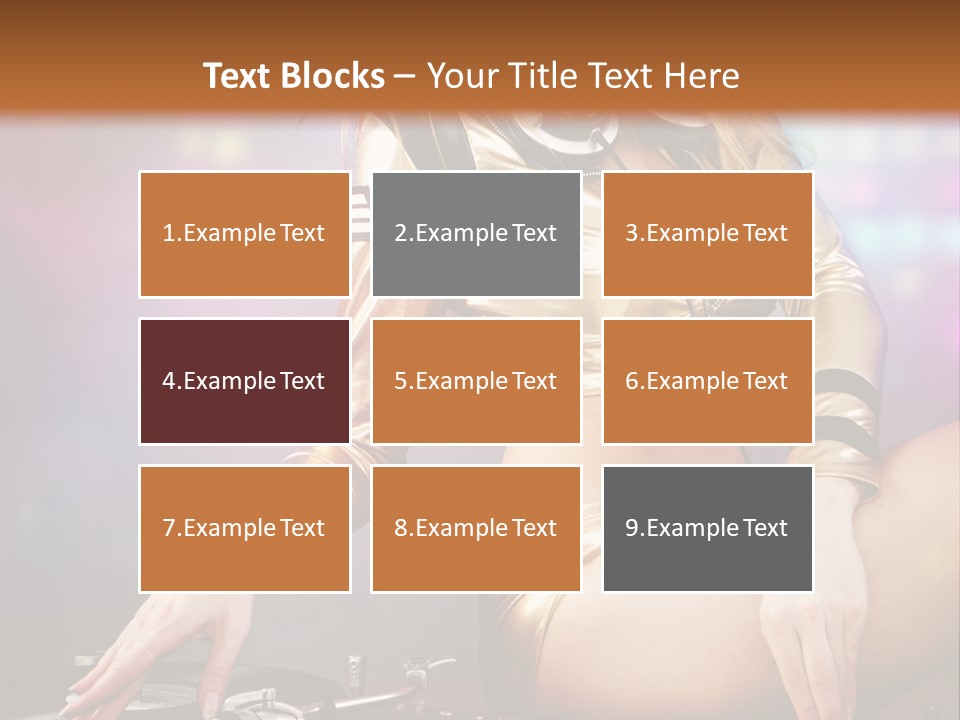 Beautiful Dj Girl PowerPoint Template