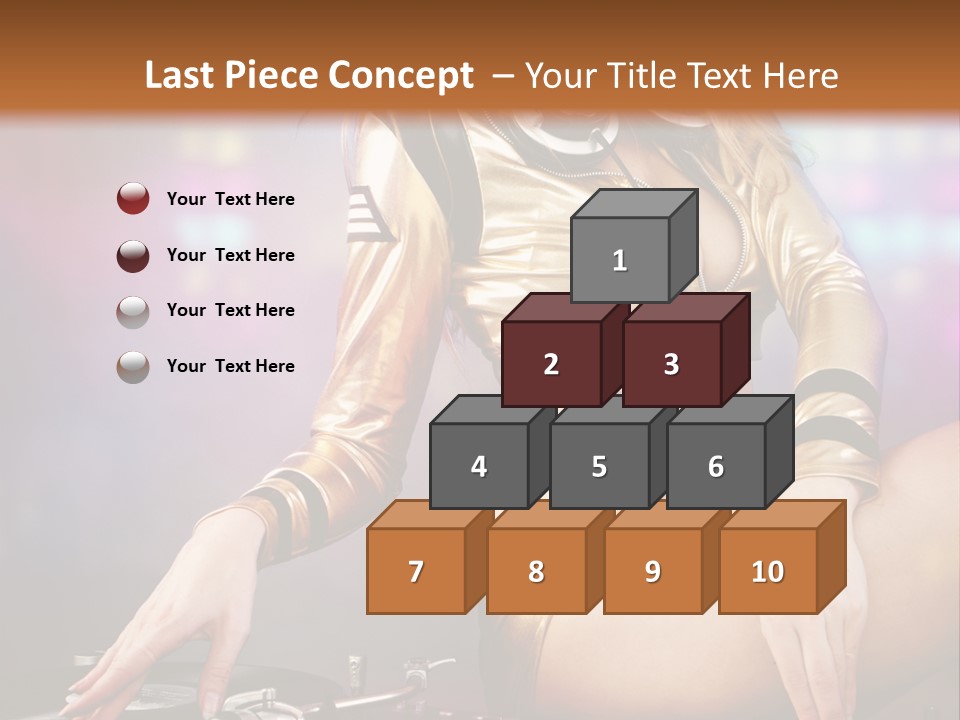 Beautiful Dj Girl PowerPoint Template