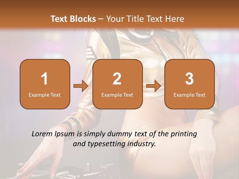 Beautiful Dj Girl PowerPoint Template