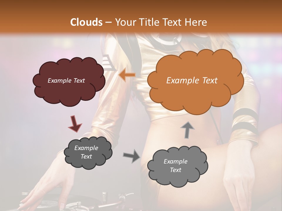 Beautiful Dj Girl PowerPoint Template