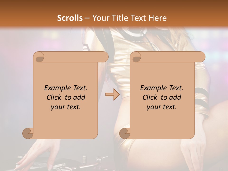 Beautiful Dj Girl PowerPoint Template