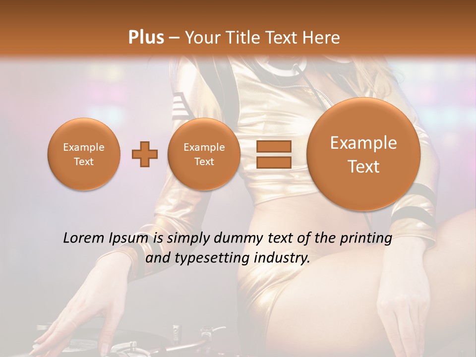 Beautiful Dj Girl PowerPoint Template