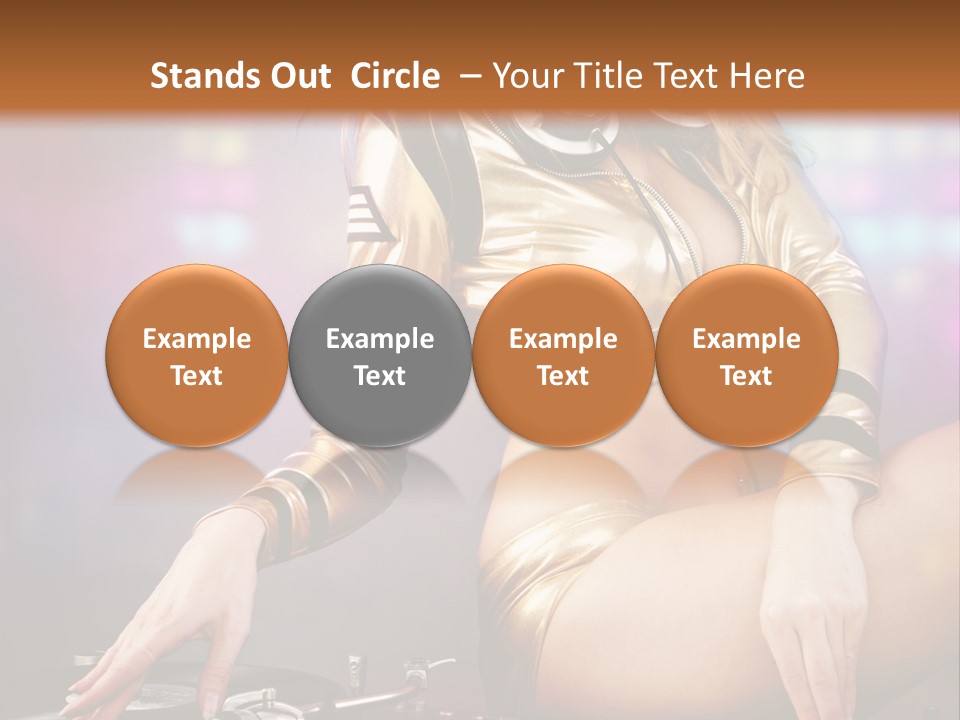 Beautiful Dj Girl PowerPoint Template