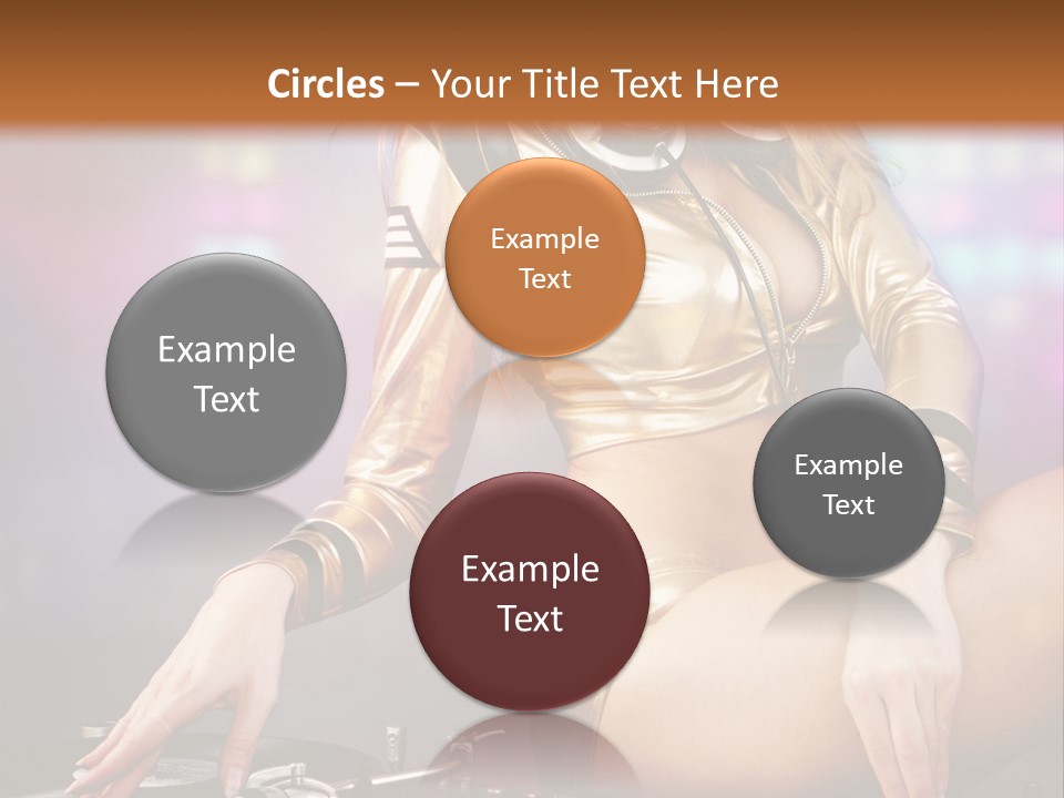 Beautiful Dj Girl PowerPoint Template