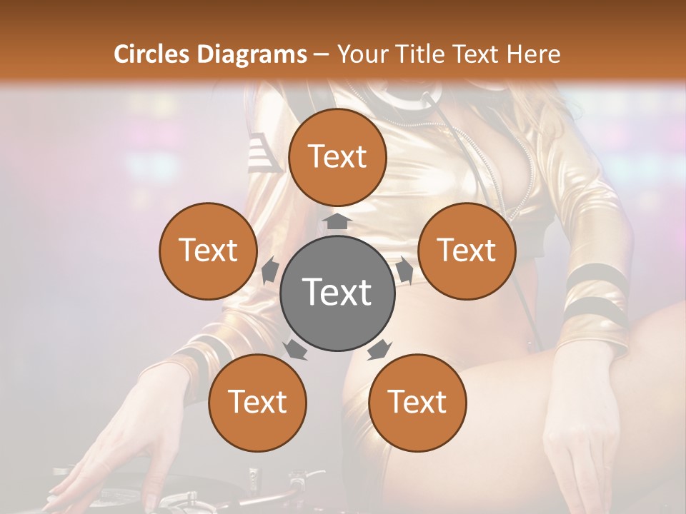 Beautiful Dj Girl PowerPoint Template