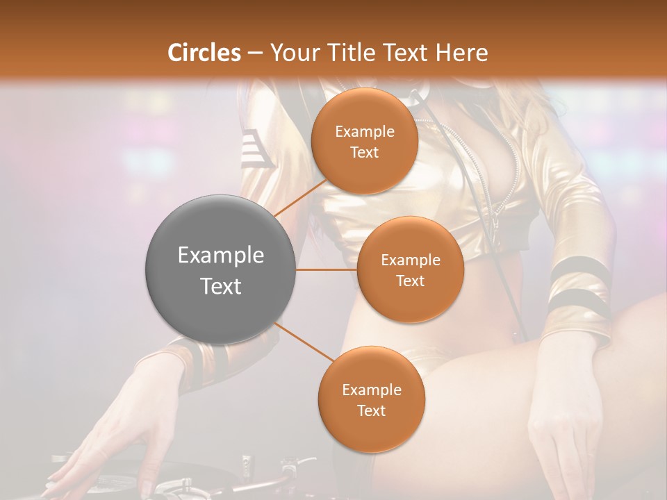 Beautiful Dj Girl PowerPoint Template