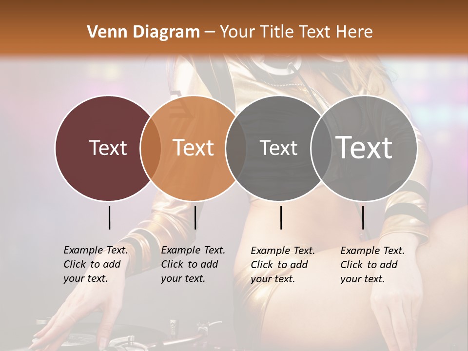 Beautiful Dj Girl PowerPoint Template