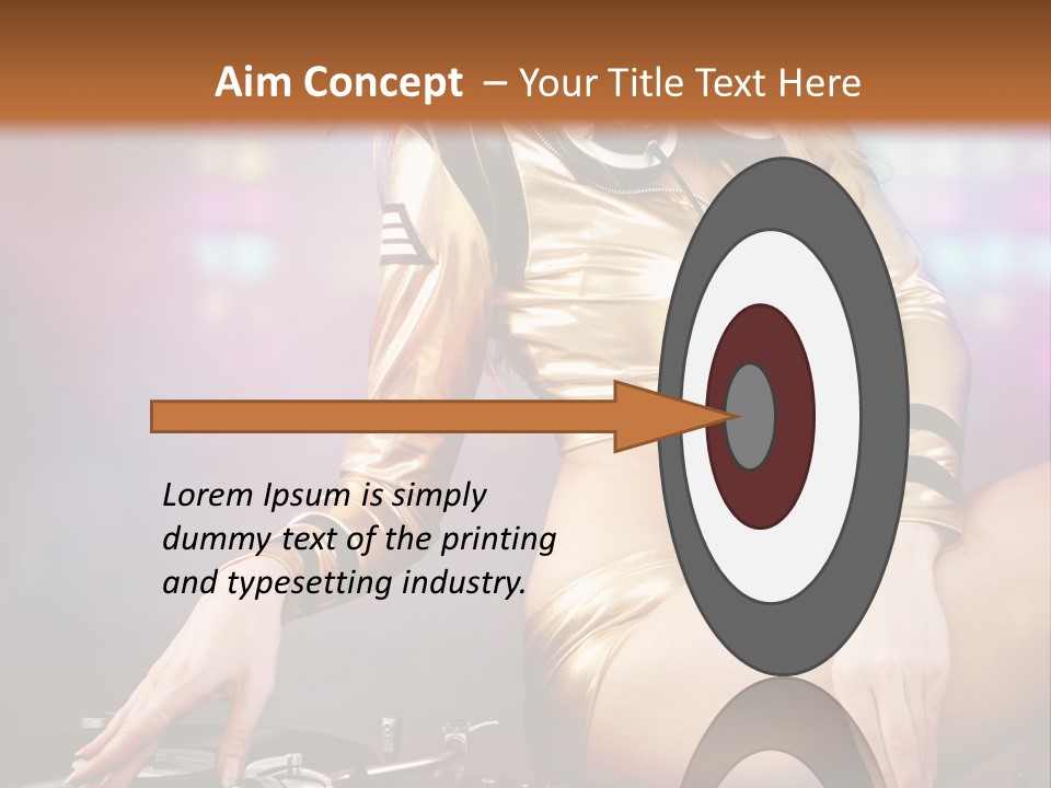 Beautiful Dj Girl PowerPoint Template