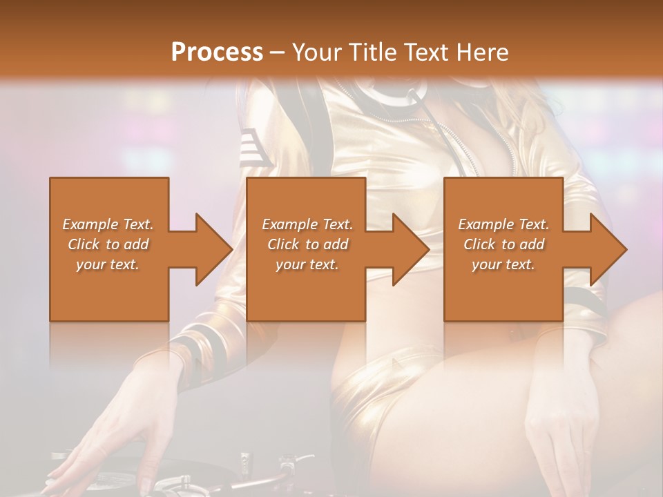 Beautiful Dj Girl PowerPoint Template