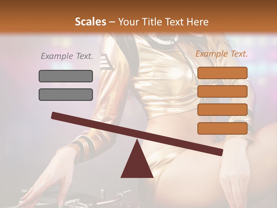 Beautiful Dj Girl PowerPoint Template