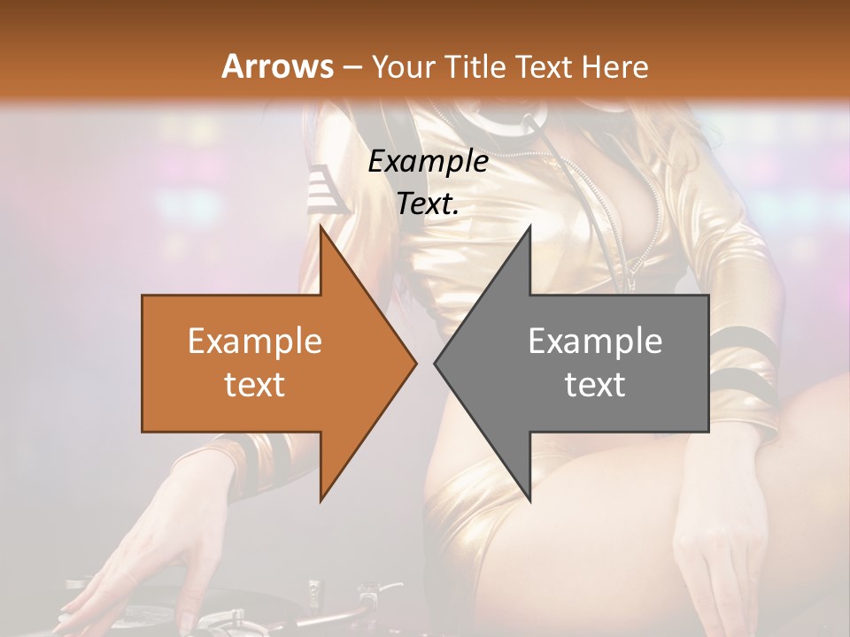 Beautiful Dj Girl PowerPoint Template