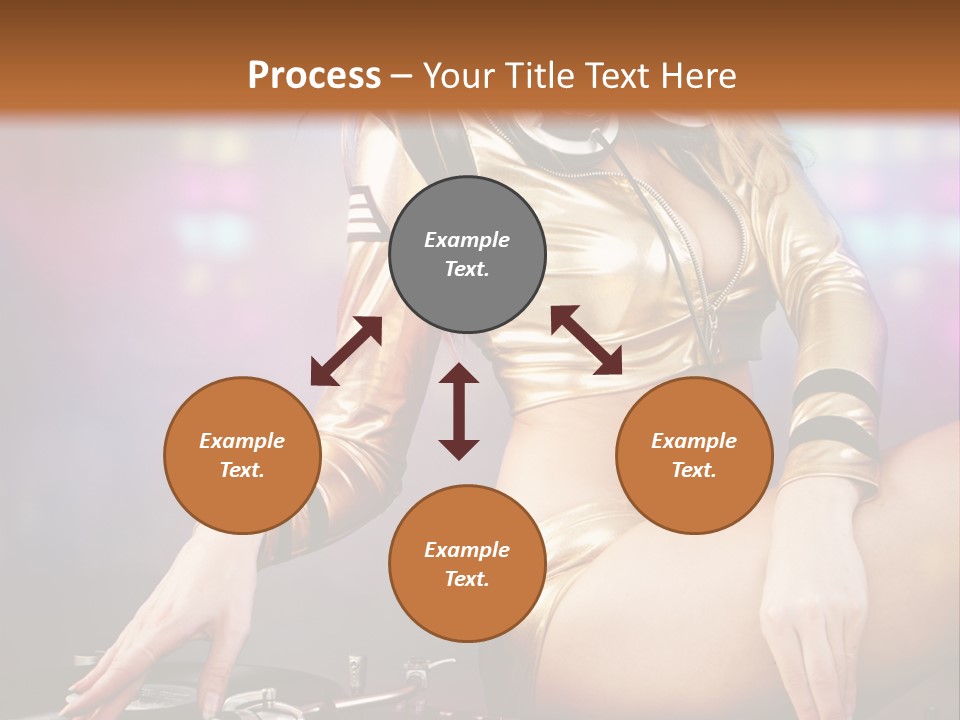 Beautiful Dj Girl PowerPoint Template