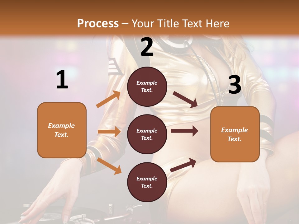 Beautiful Dj Girl PowerPoint Template