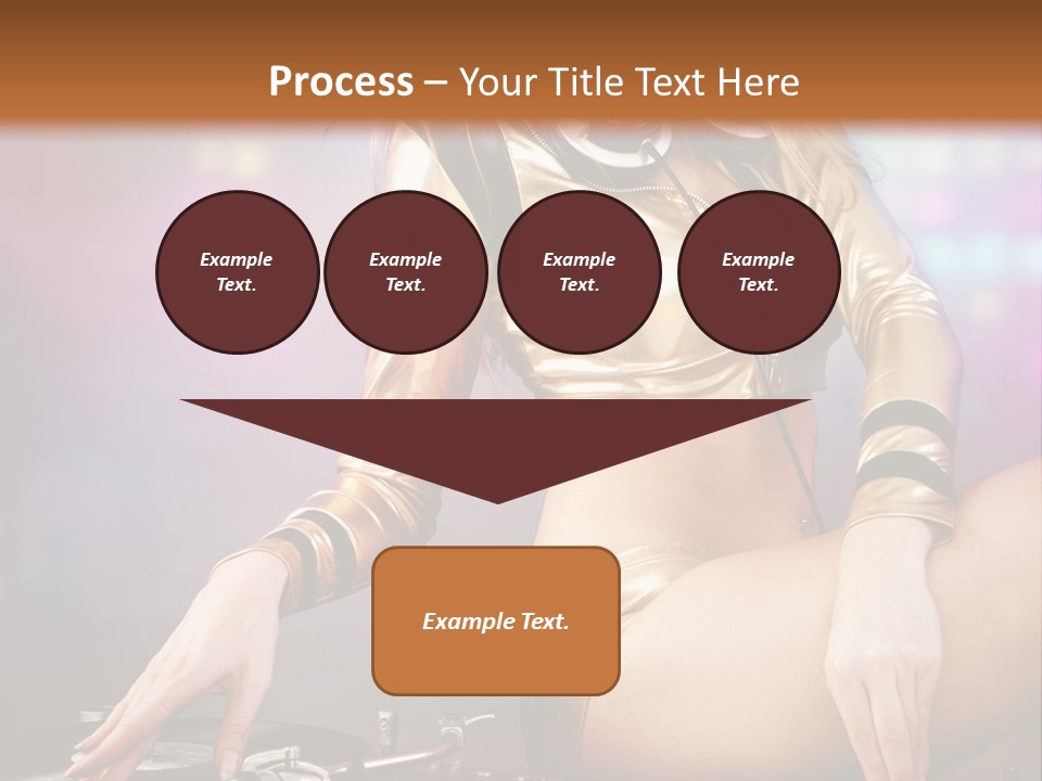 Beautiful Dj Girl PowerPoint Template