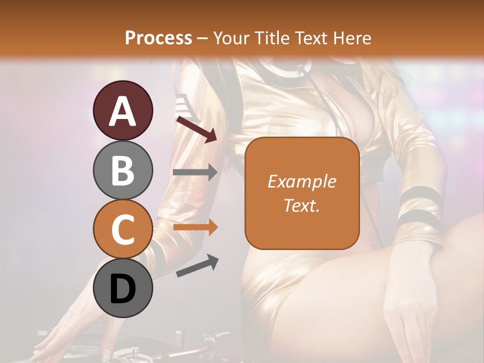 Beautiful Dj Girl PowerPoint Template