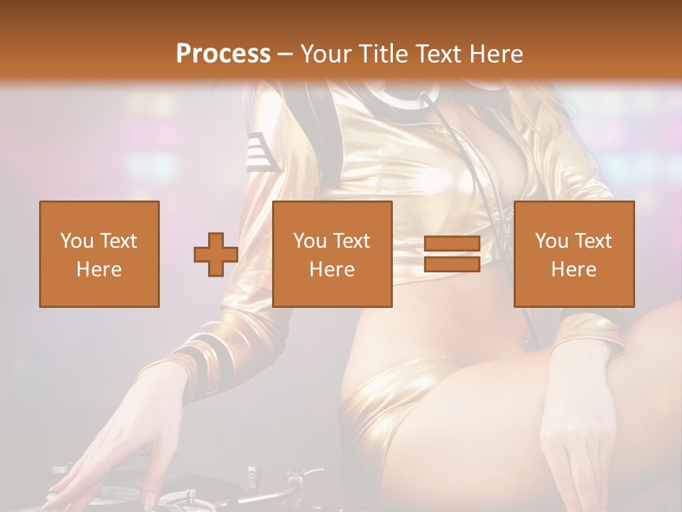 Beautiful Dj Girl PowerPoint Template