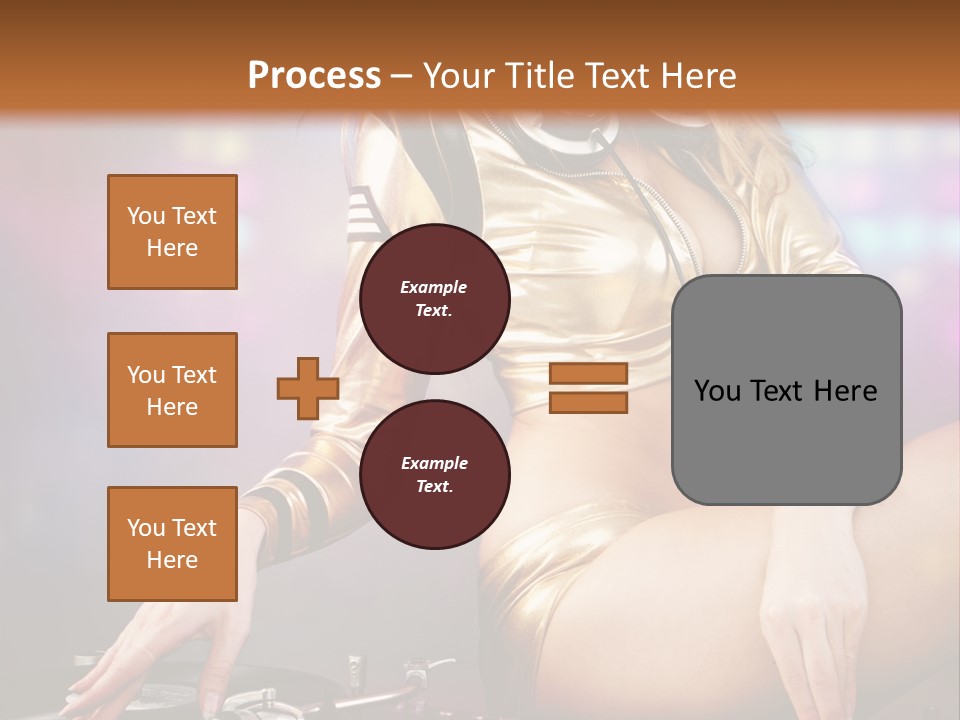 Beautiful Dj Girl PowerPoint Template