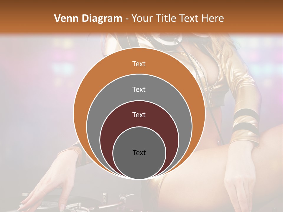 Beautiful Dj Girl PowerPoint Template