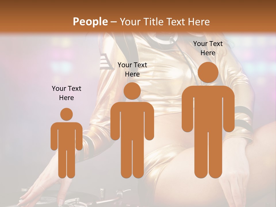 Beautiful Dj Girl PowerPoint Template