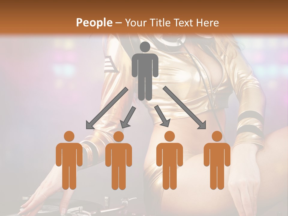Beautiful Dj Girl PowerPoint Template