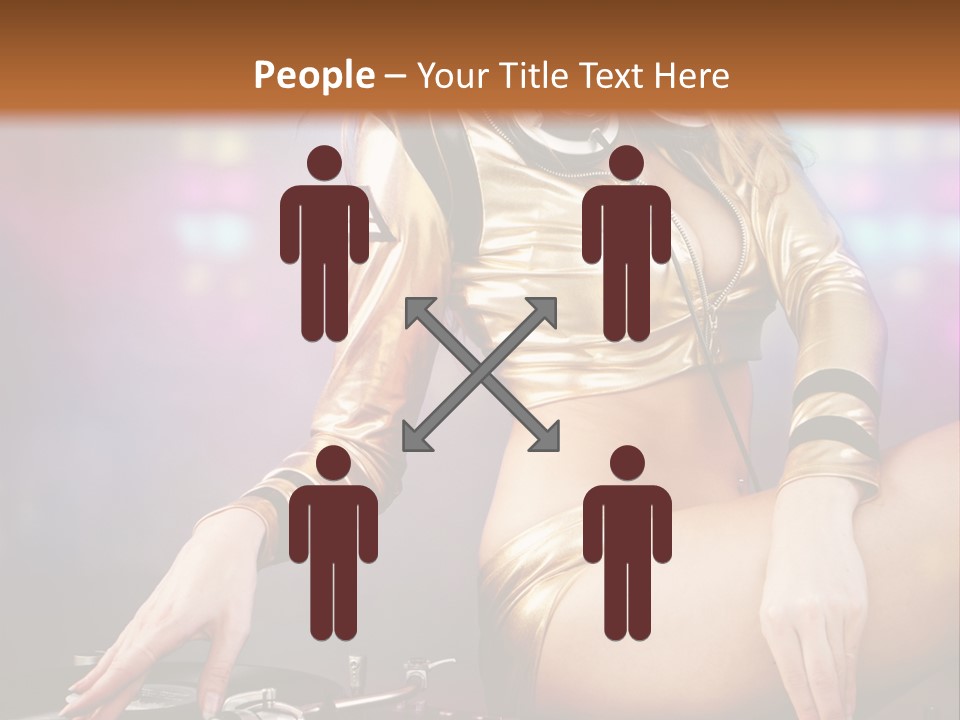 Beautiful Dj Girl PowerPoint Template