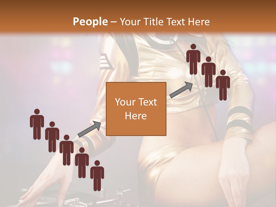 Beautiful Dj Girl PowerPoint Template