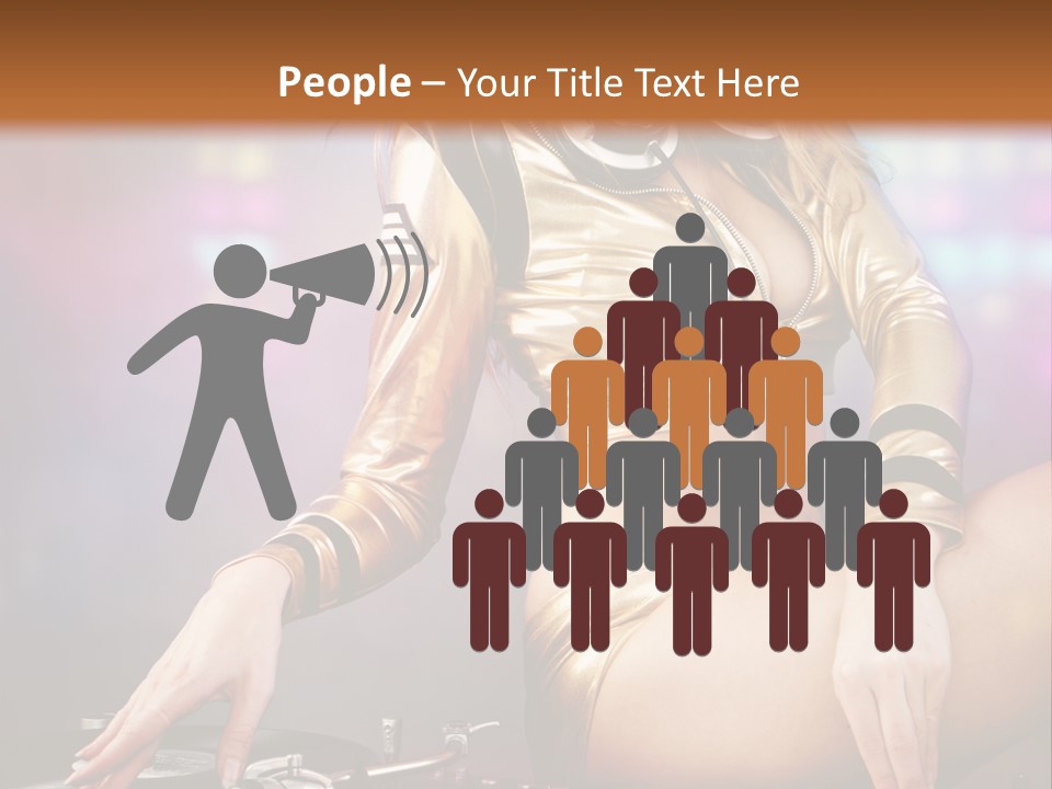Beautiful Dj Girl PowerPoint Template