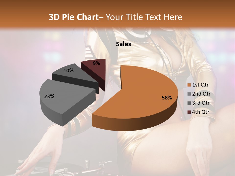 Beautiful Dj Girl PowerPoint Template