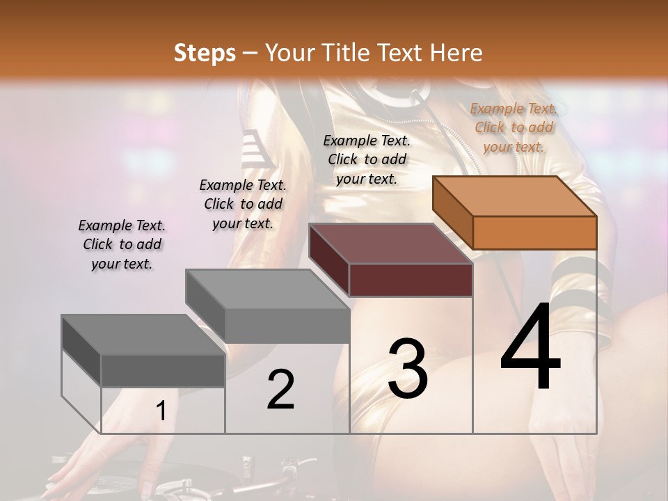 Beautiful Dj Girl PowerPoint Template