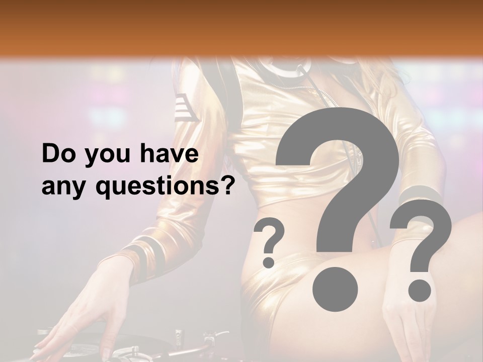 Beautiful Dj Girl PowerPoint Template