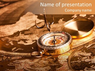 Antique Maps And Compass PowerPoint Template