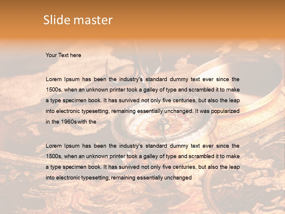 Antique Maps And Compass PowerPoint Template