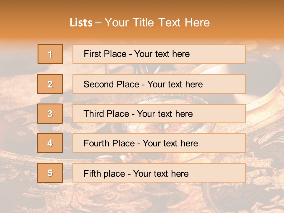 Antique Maps And Compass PowerPoint Template