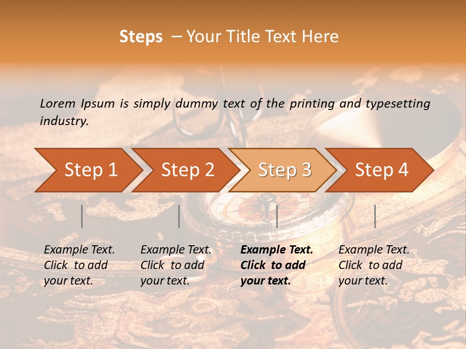 Antique Maps And Compass PowerPoint Template
