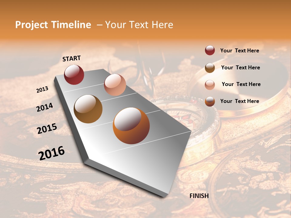 Antique Maps And Compass PowerPoint Template