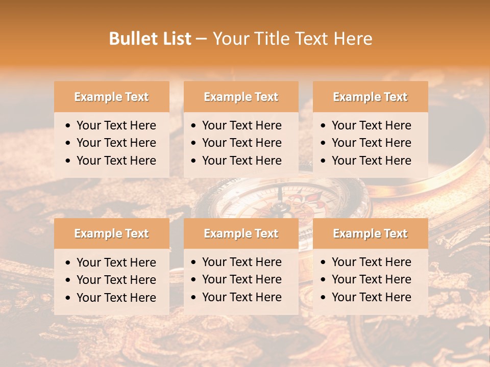 Antique Maps And Compass PowerPoint Template