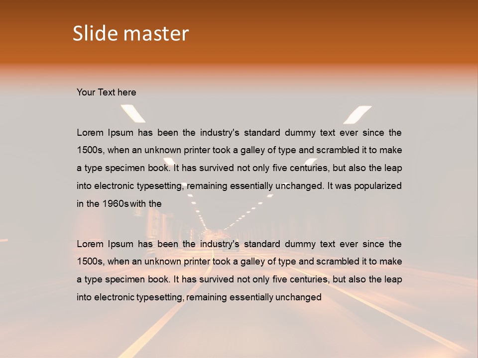 Blur Road Automobile PowerPoint Template
