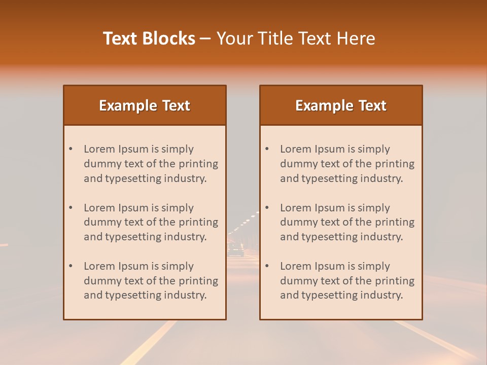Blur Road Automobile PowerPoint Template