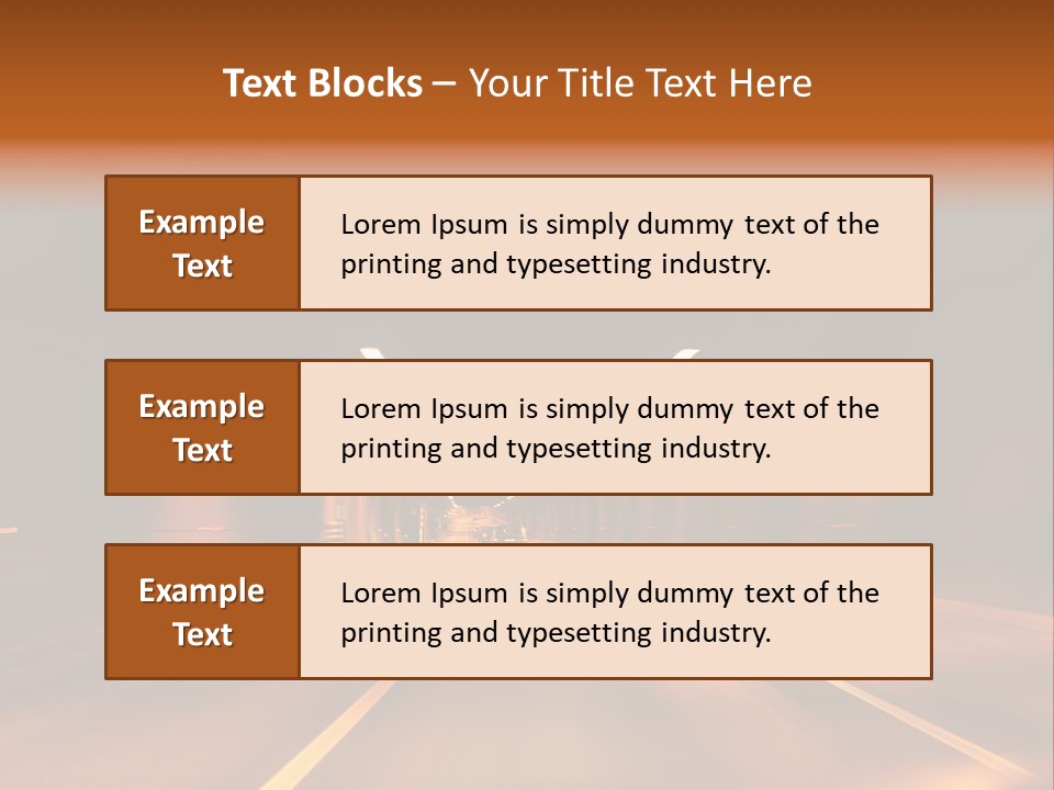 Blur Road Automobile PowerPoint Template