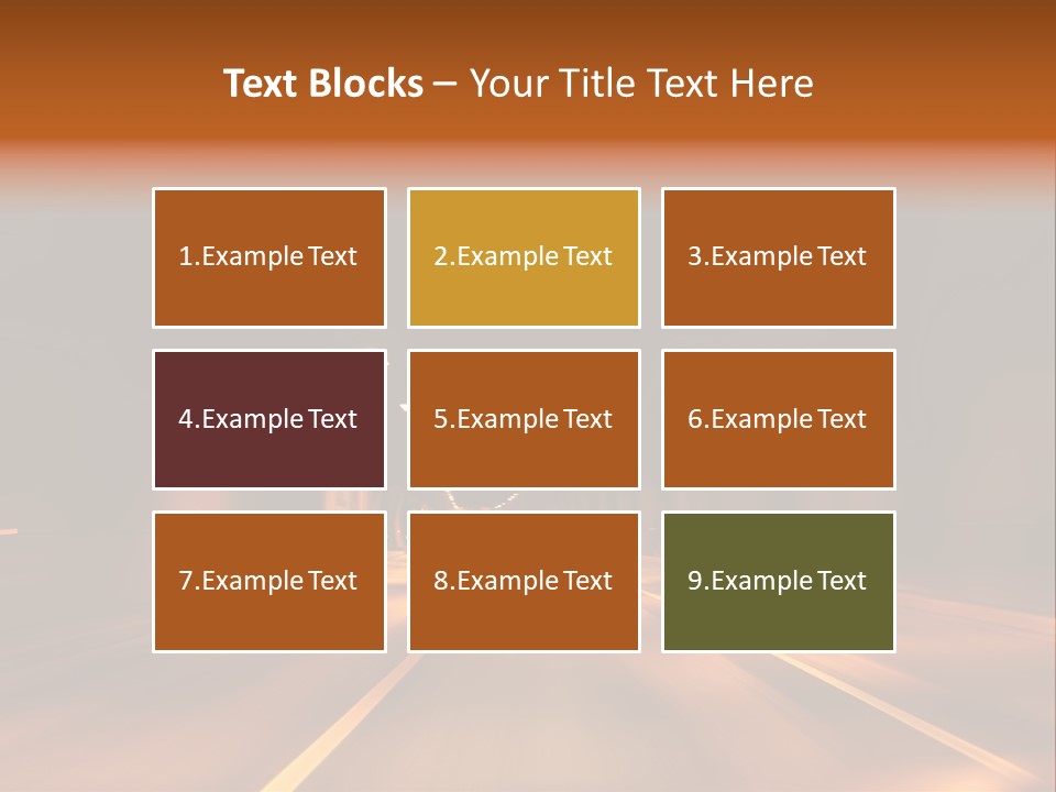 Blur Road Automobile PowerPoint Template