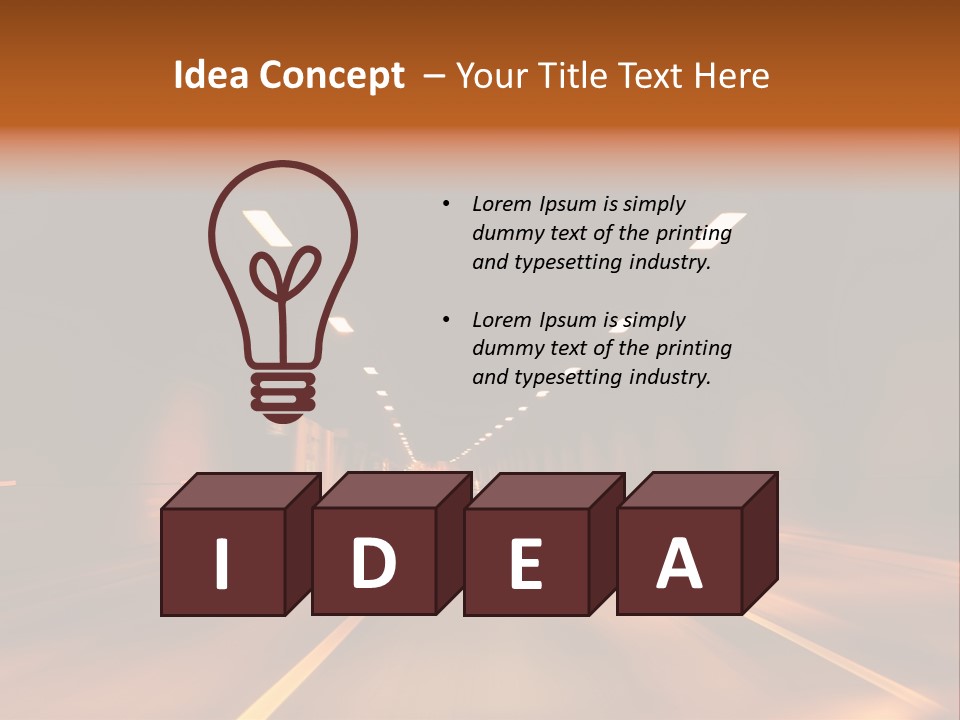 Blur Road Automobile PowerPoint Template