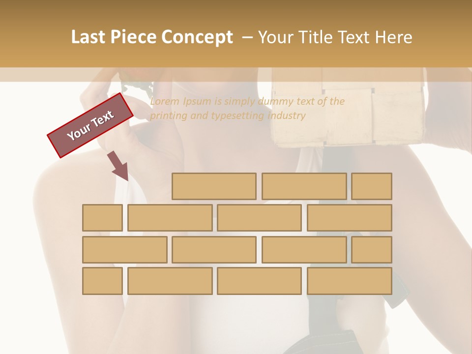 Braces White Hold PowerPoint Template